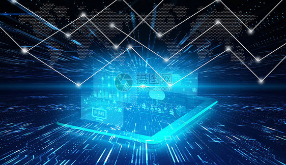 網(wǎng)絡(luò)科技創(chuàng)意背景圖片下載-正版圖片500516295
